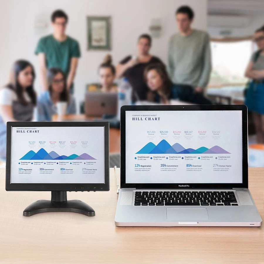 10.1" HDMI Portable Monitor 1920*1200 IPS VGA BNC Audio Monitor Screen Display - Image 4 of 4