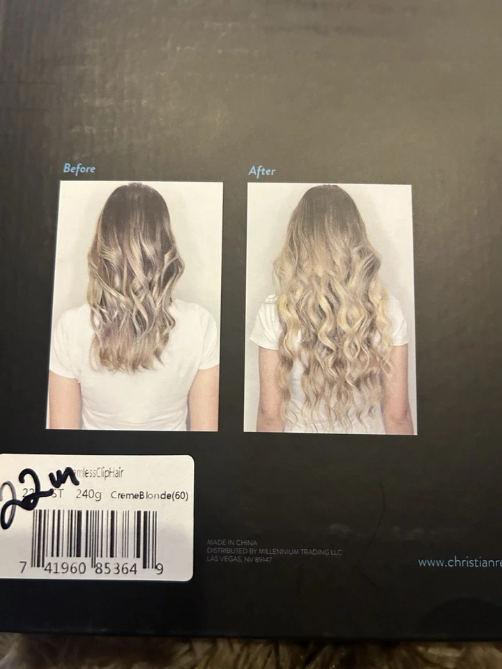 Christian Remy By Salon Pro Human Hair Extensions 22 Inch Crème Blonde - Image 4 of 4