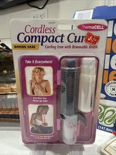 Thermacell Cordless Curling Iron w/ Pink Travel Case Vintage NOS