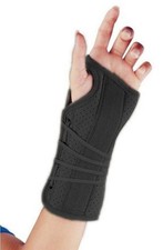 FLA Soft Fit Suede Finish Wrist Brace Black Right Hand X-Large Carpal Tunnel Syn