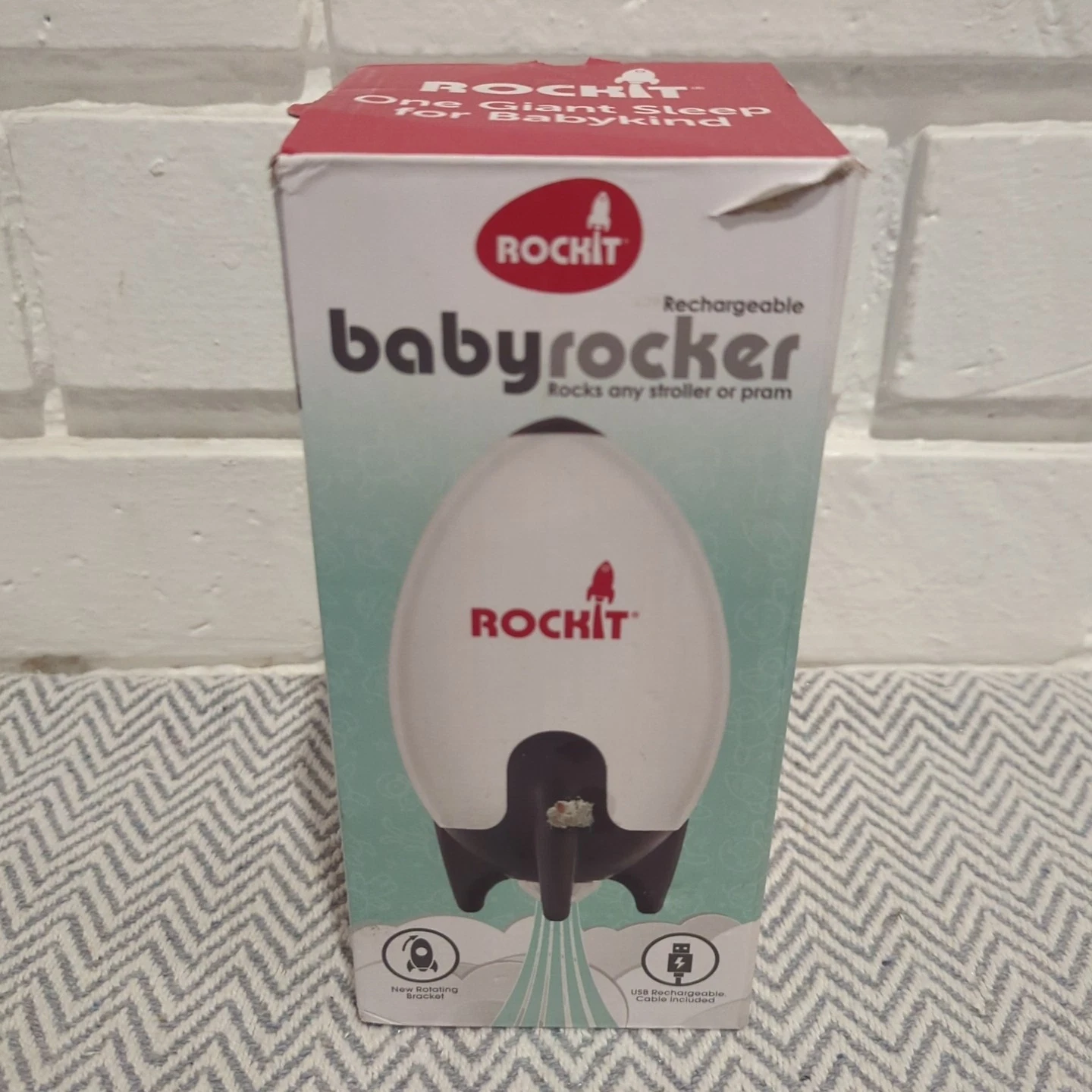 Rock-it Baby Rocker Rechargeable Portable - Rocks any Stroller/Pushchair/Pram