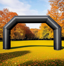 Inflatable Arch Black 20Ft, Inflatable Archway Built in 150W Blower, Inflatable
