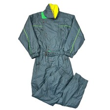 Tuta da sci snowboard Sergio Tacchini pezzo unico retrò anni 90 grigio astratto uomo media