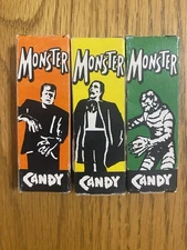 Lot of 3 Empty Monster Candy Boxes  Frankenstein Phantom Creature