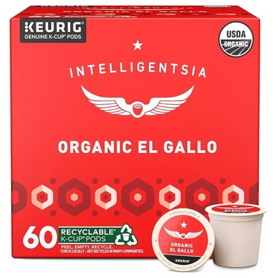 Intelligentsia House Light Roast Coffee 60 K Cup Pods for Keurig Brewers 3x20ct