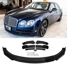 For Bentley Flying Spur Gloss Black Front Bumper Lip Body Spoiler Splitter Kit