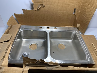 #ad #ad Elkay LRAD3322653 Lustertone Double Bowl Drop In Sink 33quot; x 22quot; x 6 1 2quot; $118.88
