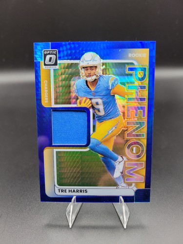 2025 Panini Donruss Optic Phenom #RPBH-THS Tre Harris Blue Hyper Patch (RC)(Mem)