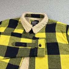 Grizzly Grip Tape Sherpa-Lined Flannel Jacket Mens Large Shacket Outdoors Hike