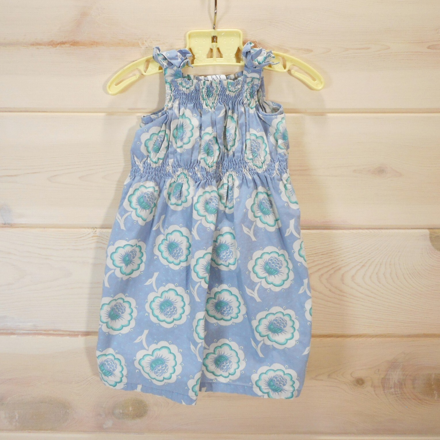 Baby Gap 1218 Months Blue Floral Dress with Matching Bloomers