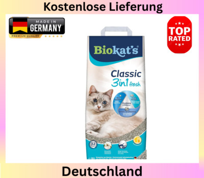 Biokats Classic Fresh 3-in-1 cotton blossom fragrance,clumping cat litter 1x10L