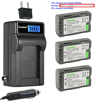 Kastar Battery LCD AC Charger for Hitachi DZ-BP08 HITACHI DZ-MV238E DZ-MV250