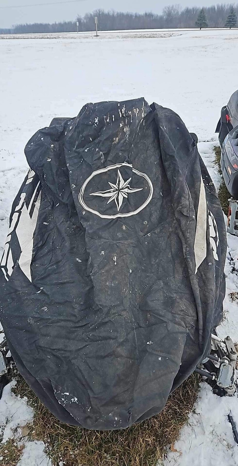 OEM POLARIS SNOWMOBILE COVER 2012 TOURING CANVAS PN 2878727 BLACK USED