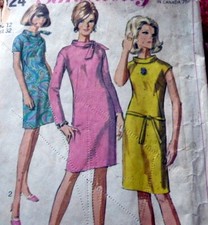 LOVELY VTG 1960s DRESS Sewing Pattern 12/32