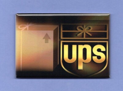 UPS LOGO *2X3 FRIDGE MAGNET* DELIVERY PARCEL BUSINESS BROWN TRUCK SORT PACKAGES