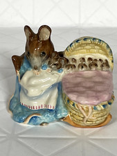 Beatrix Potter Hunca Munca Mouse Figurine-Beswick England-F.Warne Co-1951-BP-3b