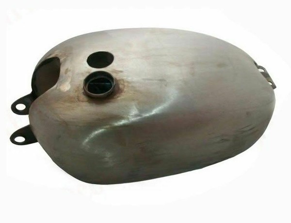 Petrol Kraftstofftank Aus Rohstahl Schwarz AEspares FüR Vincent HRD Reproduction-image