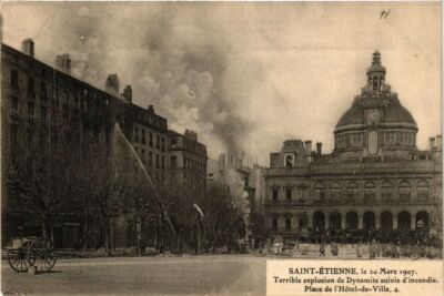 CPA St-ÉTIENNE Terrible explosion de dynamite suvie d'incendie (401909)