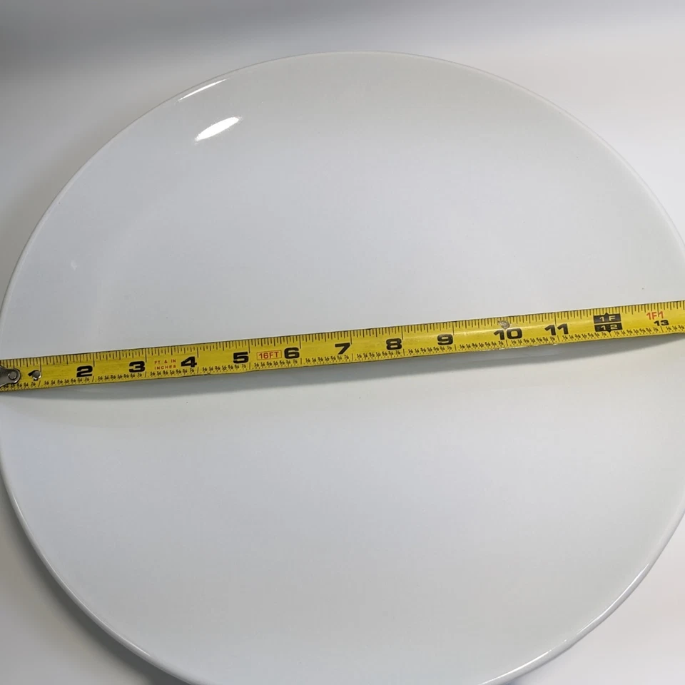 TAG Large White Ceramic Round Serving Tray Platter 14" Tableware Serveware - Image 2 of 4