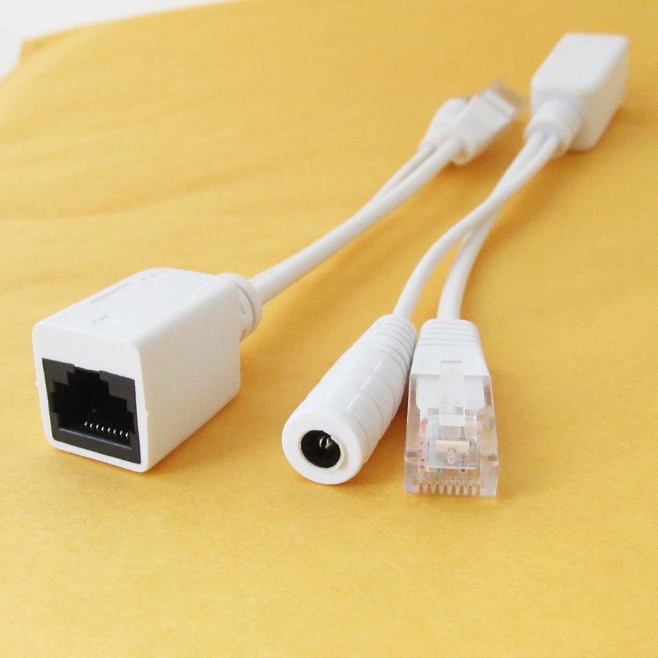 10pairs Power Over Ethernet 30M Passive PoE Separator Adapter Injector+Cable Kit - Image 3 of 4