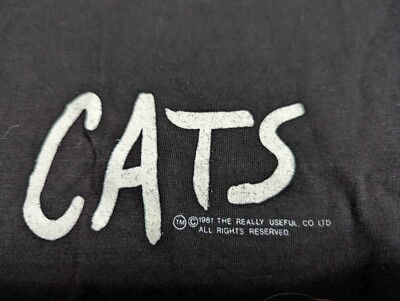 T-shirt Vintage Années 80 Cats Musical Recto-verso - Taille Unique, Coton, Printemps/été
