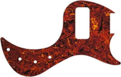 WD Custom Pickguard For Gibson EB Bass #05W Tortoise Shell/White
