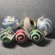 3 150mm 3 100mm Peppermint Large Outdoor Christmas Ornaments Shatterproof New