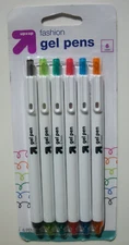 Target Up & Up 6 Fashion Gel Pens Black Green Teal Pink Orange Art School Supply