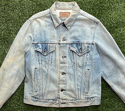 80s vintage Levis 70506 0216 Type 3 III Blue Jean TRUCKER DENIM