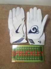 GUANTES DE FÚTBOL AMERICANO PERSONALIZADOS NIKE VAPOR JET 4 NFL L.A. RAMS #12 BRANDIN COOKS, BLANCOS