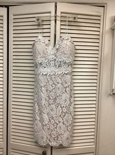 Forever 21 NWOT Juniors Small White Lace Skinny Strap Lined Dress Gorgeous