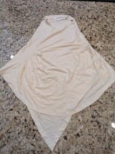 Girls' Embellished Hijab Scarf Fitted Lightweight Knit Ivory Cream ages 7-10 yrs