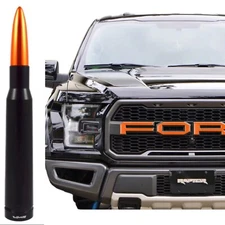 ORANGE AND BLACK BULLET ANTENNA FOR YOUR  FORD F150 F250 F350