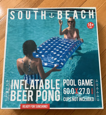 South Beach Inflatable Beer Pong Floating Water Pool Game 60inches x 27inches