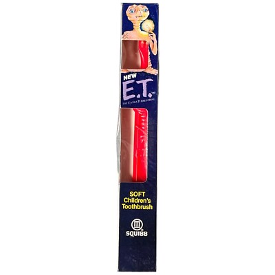 Vintage E.T. The Extra Terrestrial Red Toothbrush Squibb Universal Studio 1982