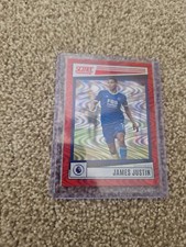 PANINI SCORE 2022-23 48/65 JAMES JUSTIN RED SWIRL LEICESTER CITY CARD