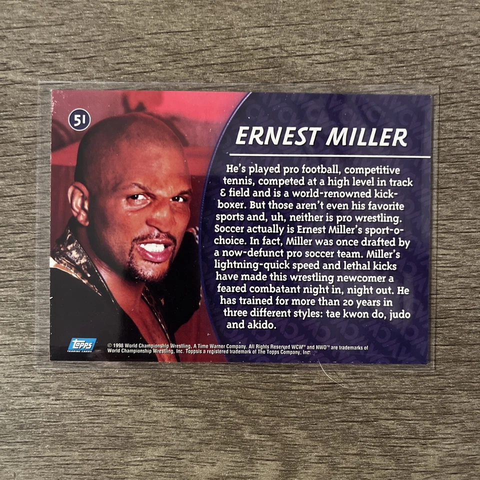 1998 Topps WCW/nWo Ernest Miller #51 Wrestling - Image 2 of 2