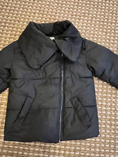Designer puffer jacket with large collar