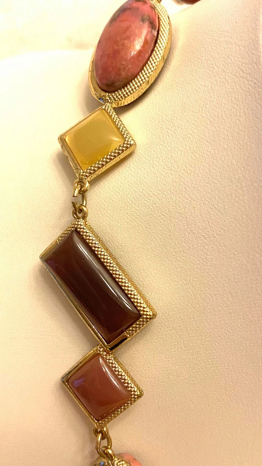 Kenneth - Collar Jay Lane Chapado en Oro Piedra Real 16" $320 #6 Foto 2 de 4