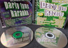 Party Tyme Karaoke Set/Lot of 2  Super Hits 9  Super Hits 5 CD G  See Pics
