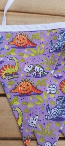 Halloween Bunting Spooky Dinosaurs Fabric 2.5m FREE P&P Handmade - Picture 4 of 12