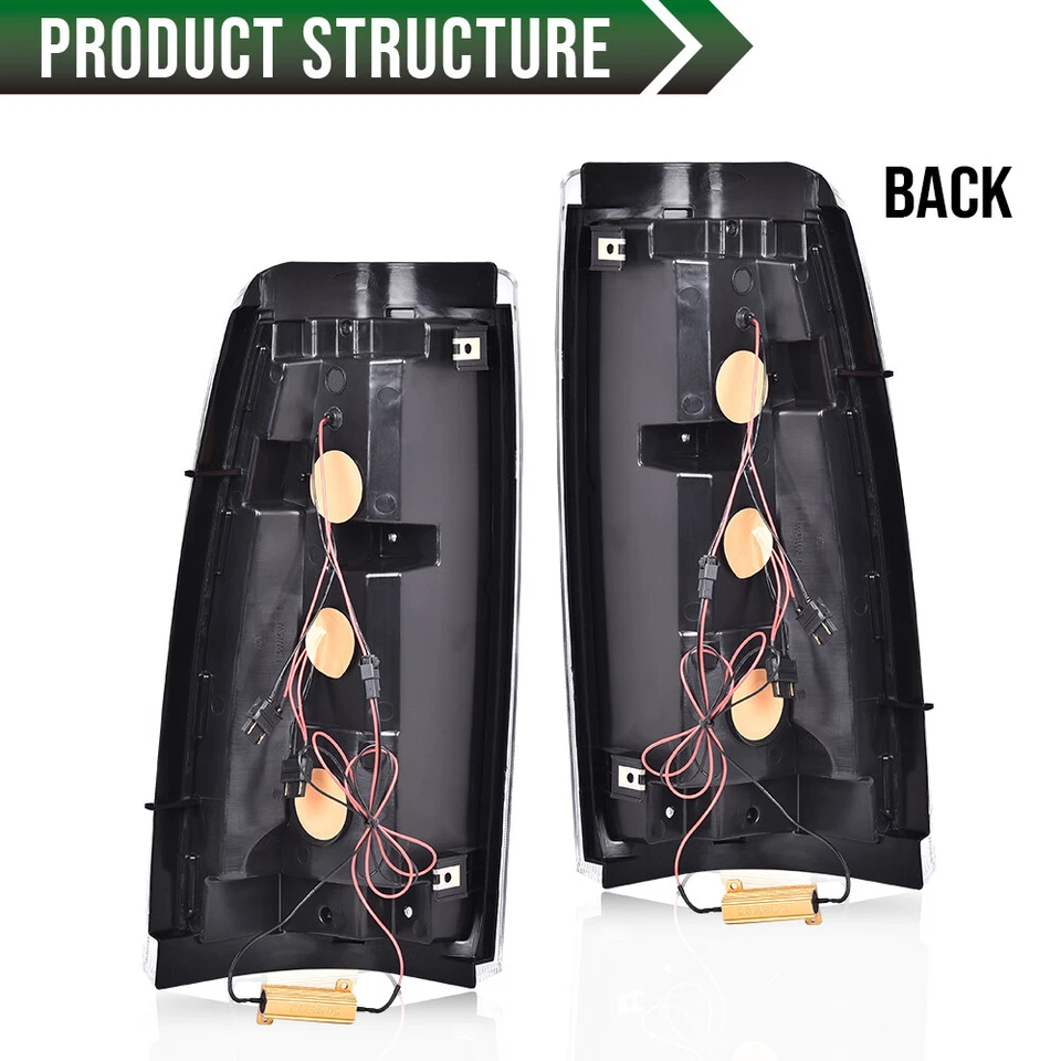 Fit For 99-02 Chevy Silverado 1500/99-06 GMC Sierra LED Tube Tail Lights Red - Image 2 of 4