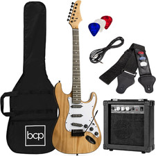 Best Choice Products 39in Full Size Beginner Electric Guitar Starter Kit W/case,
