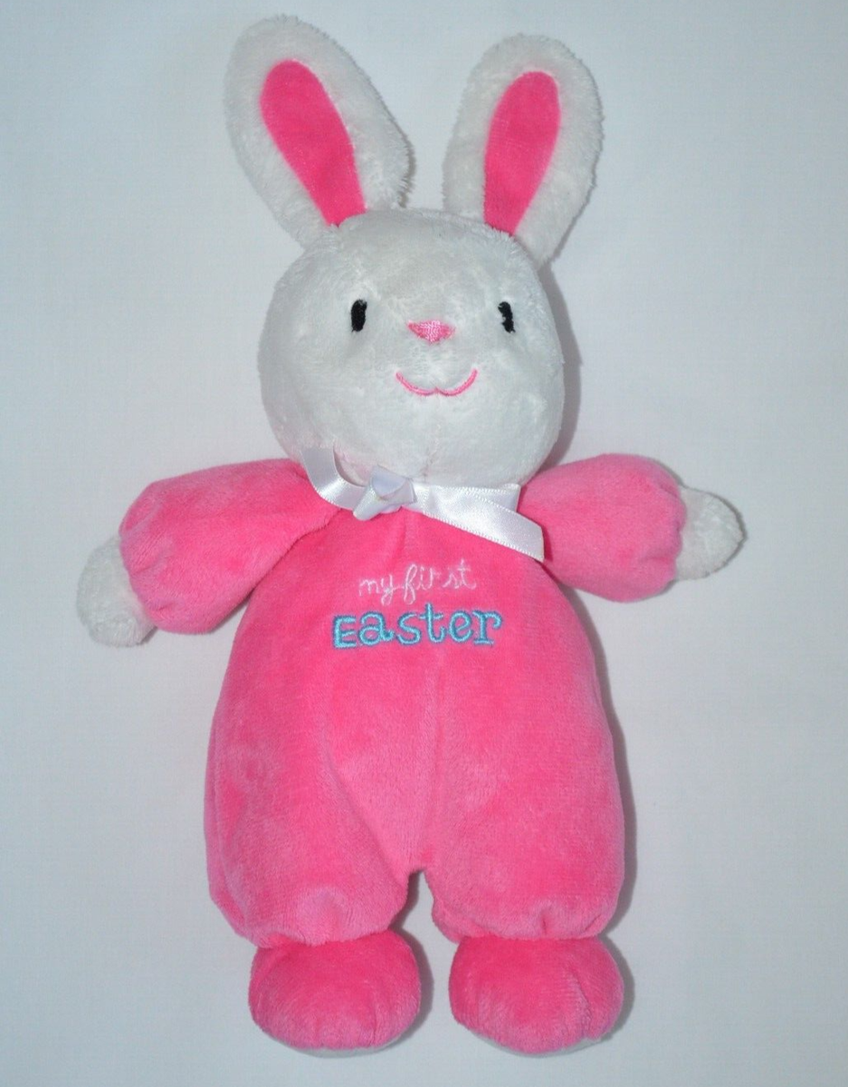 Carters Just One You Bunny Rabbit Plush Rattle Pink First Easter