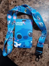 Stitch Lilo And Stitch Cartoon Character Blue Lanyard With ID Badge Holder