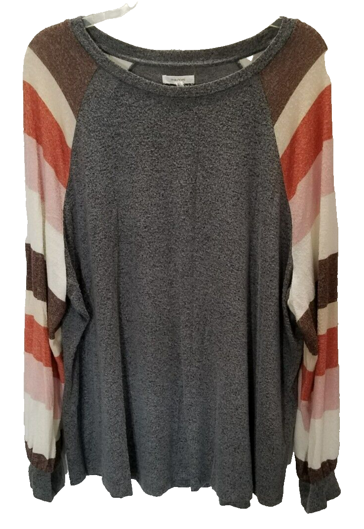 MAURICES Women's light weight lg sleeve SWEATER multi colors plus