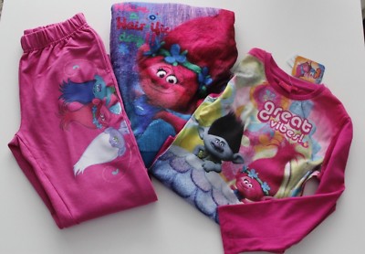 Neu Paket Sweatshirt Langarmshirt Jogginghose Die Trolls 104 116 128 140 152 #T