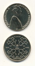 Denmark / D&auml;nemark - 20 Kroner 2022 UNC - Gedenkausgabe, 50 Jahre K&ouml;nigin
