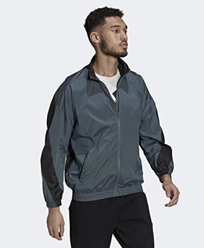 Adidas Sportswear Men's Woven Track Jacket Blue Oxide/Black Size S - Image 3 of 4