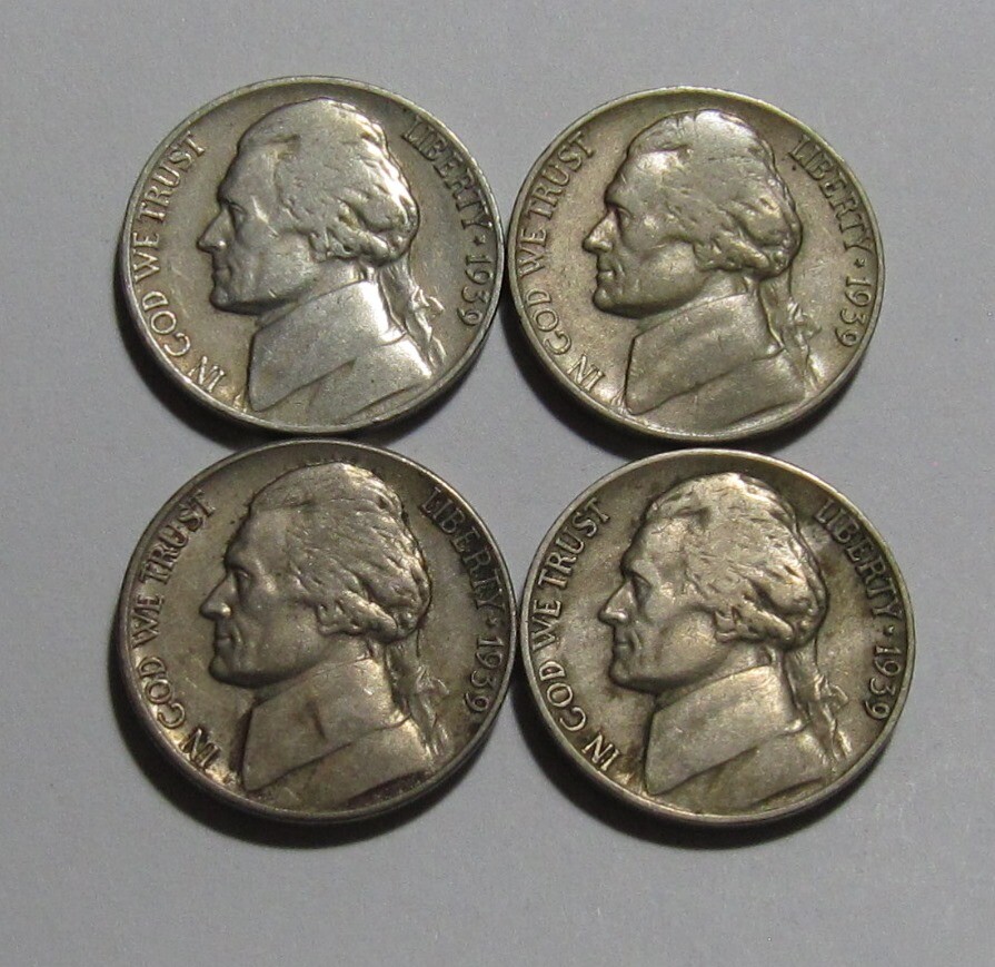 Lot Of 4 1939 D Jefferson Nickel Mixed Condition 6SA 2 EBay